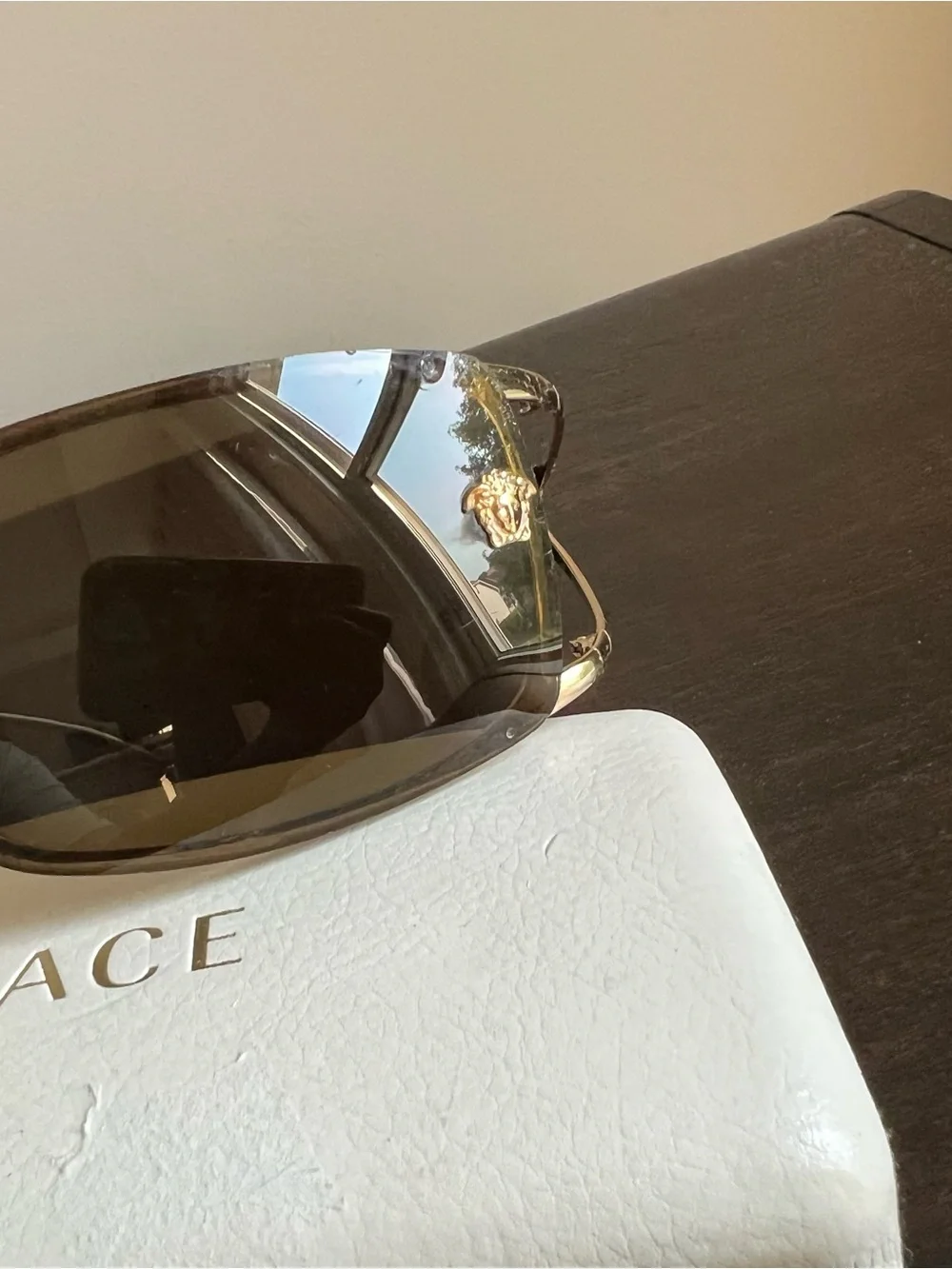 Versace Mod 2048 Vintage Oversized Designer Shield Sunglasses Made In Italy
